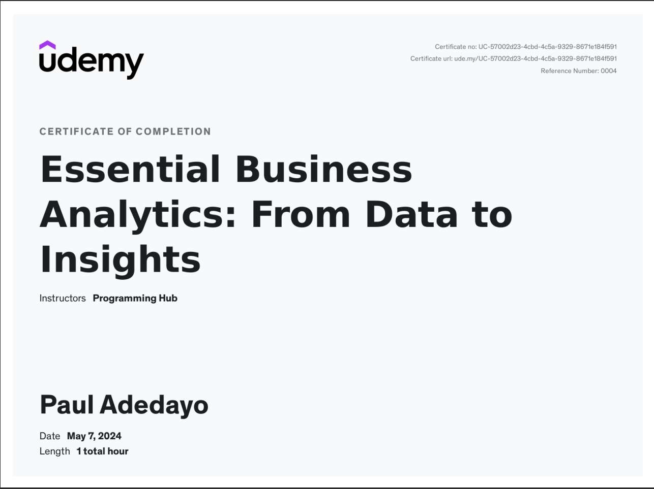 Essential Business Analytics